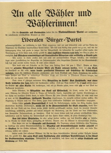 Flugblatt liberale bürger - flugblatt,