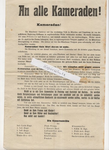 Flugblatt freikorps 1919 - flugblatt,
