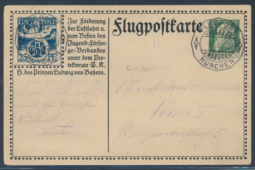 Bayern baec flugpostkarte - flugpostkarte, gute