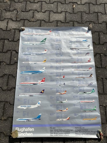 Poster flughafen münchen 1985 - poster,
