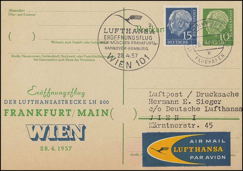 Eröffnungsflug lufthansa - eröffnungsflug, lh