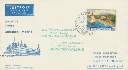 San marino 1961 mitläuferpost - san,