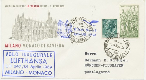 Italien 1959 erstflug - italien,