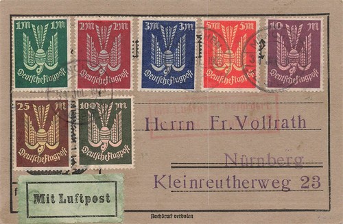 154904 flugpost 7 - 7, werte