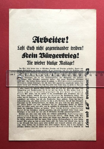 Altes flugblatt prospekt - altes,